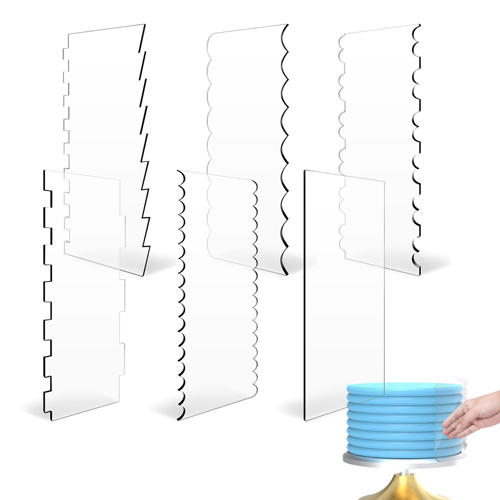 Offset Spatula Set - 2 buah Set pengikis kue akrilik