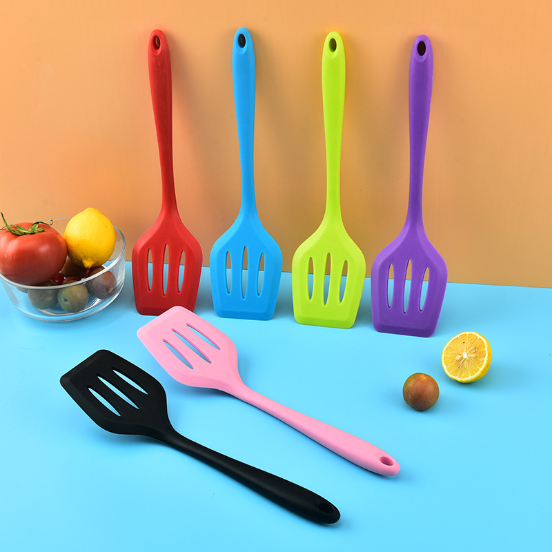 Offset Spatula Set - Spatula silikon pengaduk goreng, aksesori peralatan