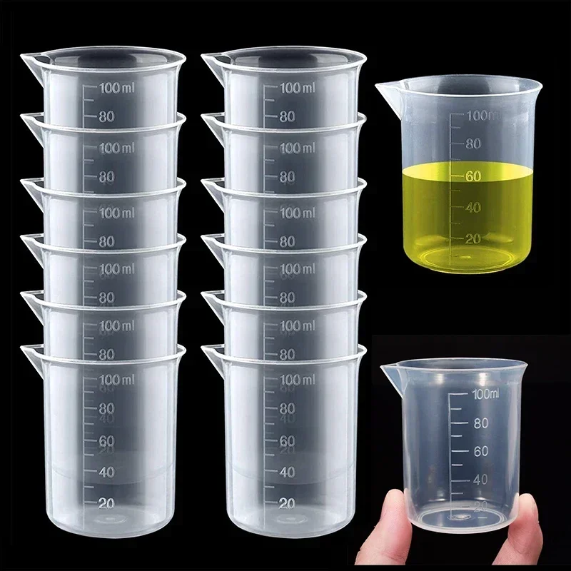 Kitchen Baking Containers - Gelas ukur 100ml timbangan plastik transparan,