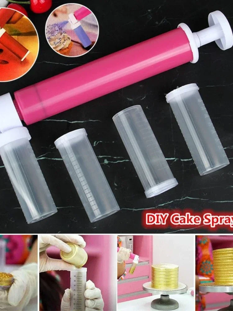Offset Spatula Set - Pistol semprot kue DIY, pistol pewarna