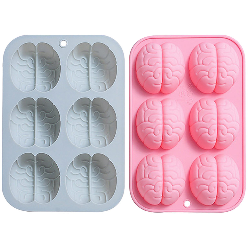 Kitchen Baking Molds - 2 Buah Cetakan Silikon Bentuk Otak,