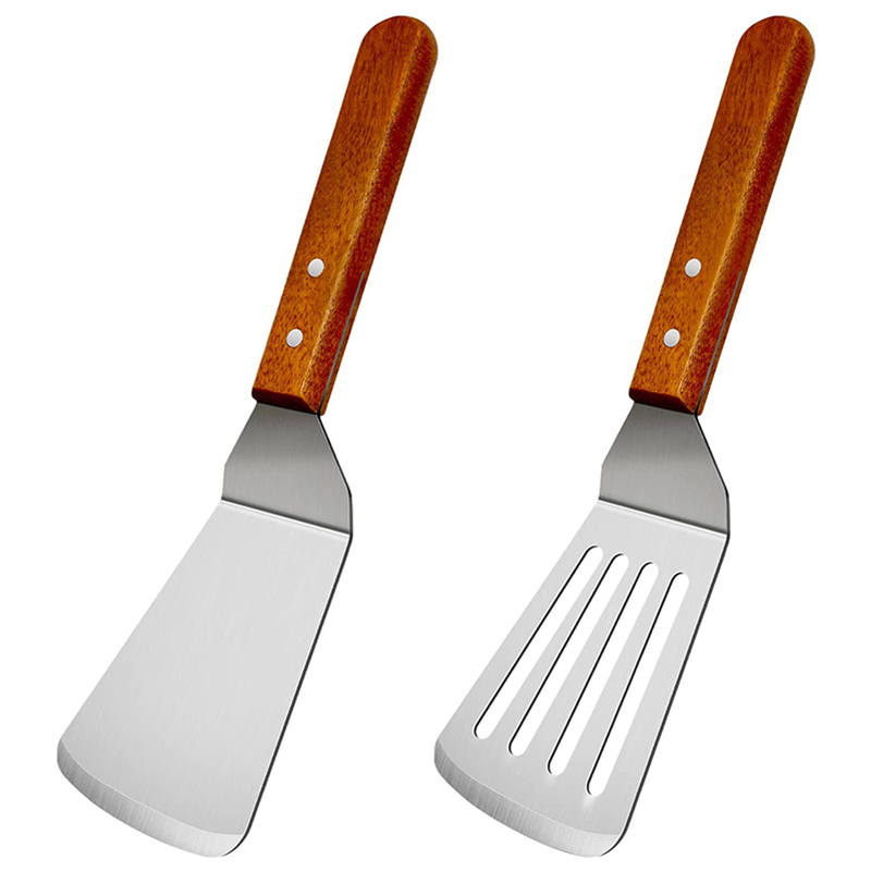 Offset Spatula Set - Spatula logam untuk wajan besi cor,