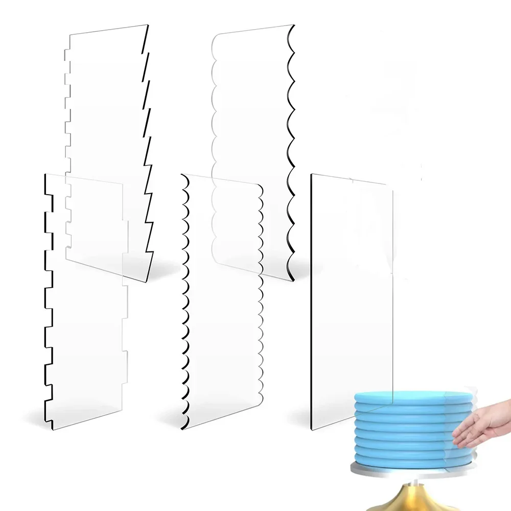 Offset Spatula Set - 2 buah Set pengikis kue akrilik