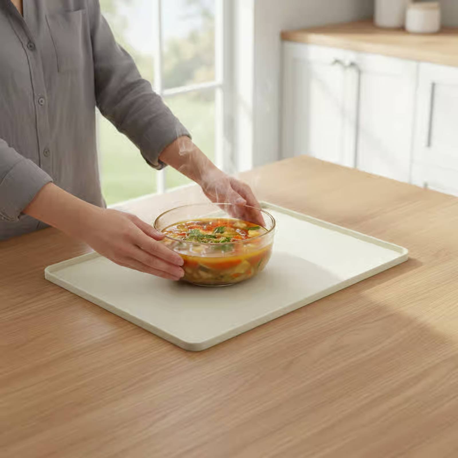 Kitchen Baking Mat - Alas Silikon untuk Microwave, Pelindung Atas