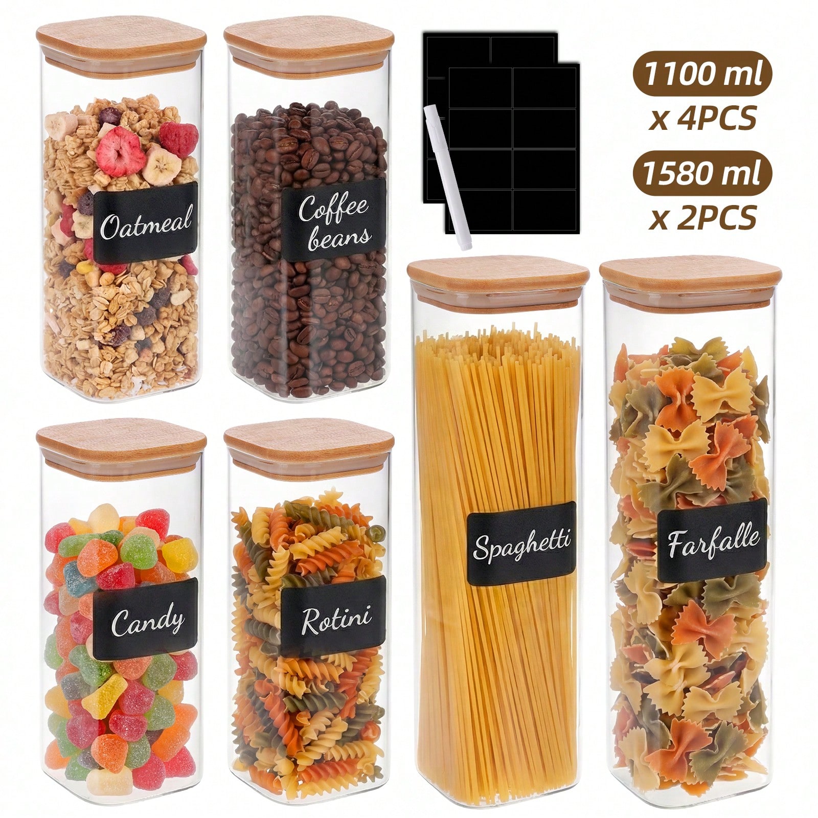 6/12 buah wadah penyimpanan ma - Kitchen Baking Containers ulasan dan harga
