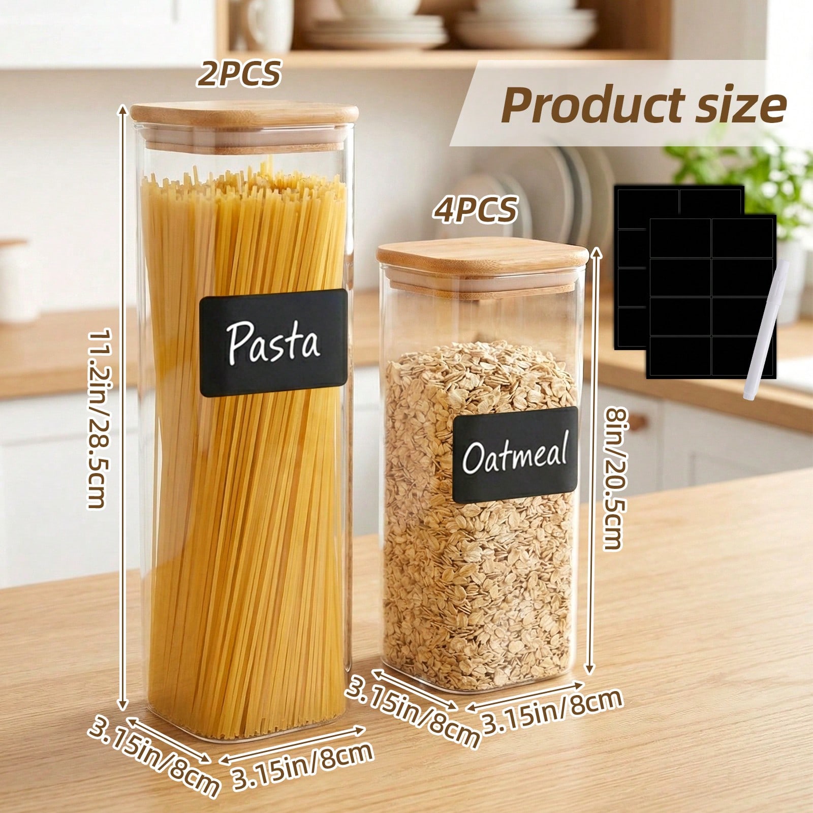 6/12 buah wadah penyimpanan ma - Kitchen Baking Containers ulasan dan harga