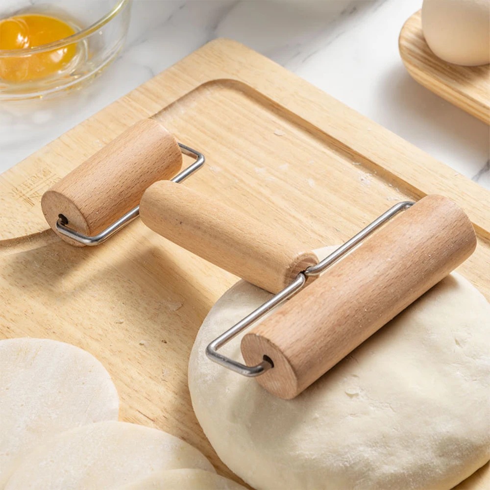 1 Buah Penggiling Adonan Kayu  - Kitchen Roll Baking ulasan dan harga