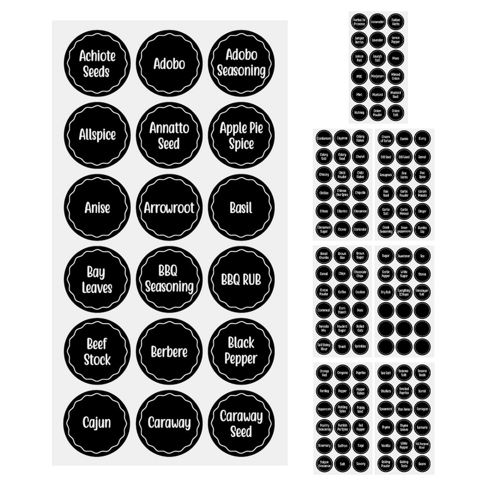 144pcs Stiker Label Bumbu Pers - Kitchen Baking Pantry ulasan dan harga