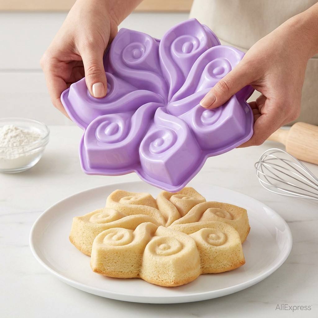 Cetakan Kue Silikon Bunga Besa - Kitchen Baking Ware ulasan dan harga