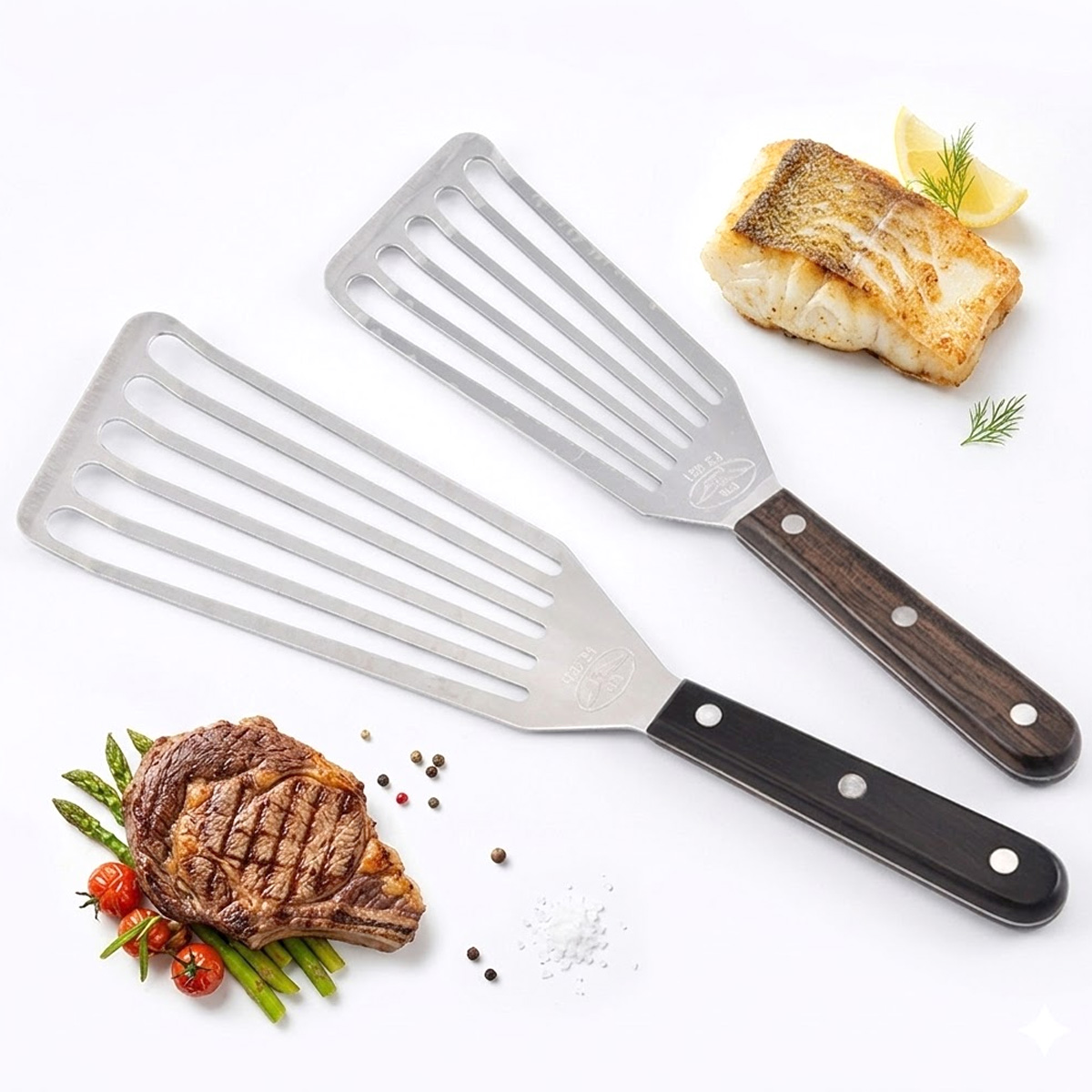 Spatula Ikan, Spatula Logam St - Offset Spatula Set ulasan dan harga