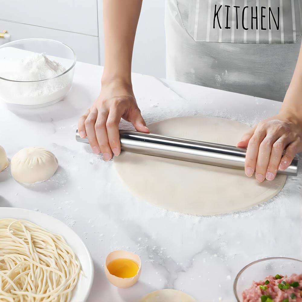 Stainless Steel Rolling Pin Me - Bread Baking Kitchen Utensils ulasan dan harga