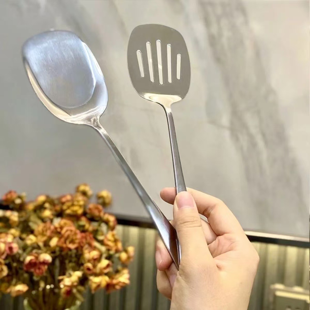 Spatula Wok Stainless Steel Fo - Offset Spatula Set ulasan dan harga