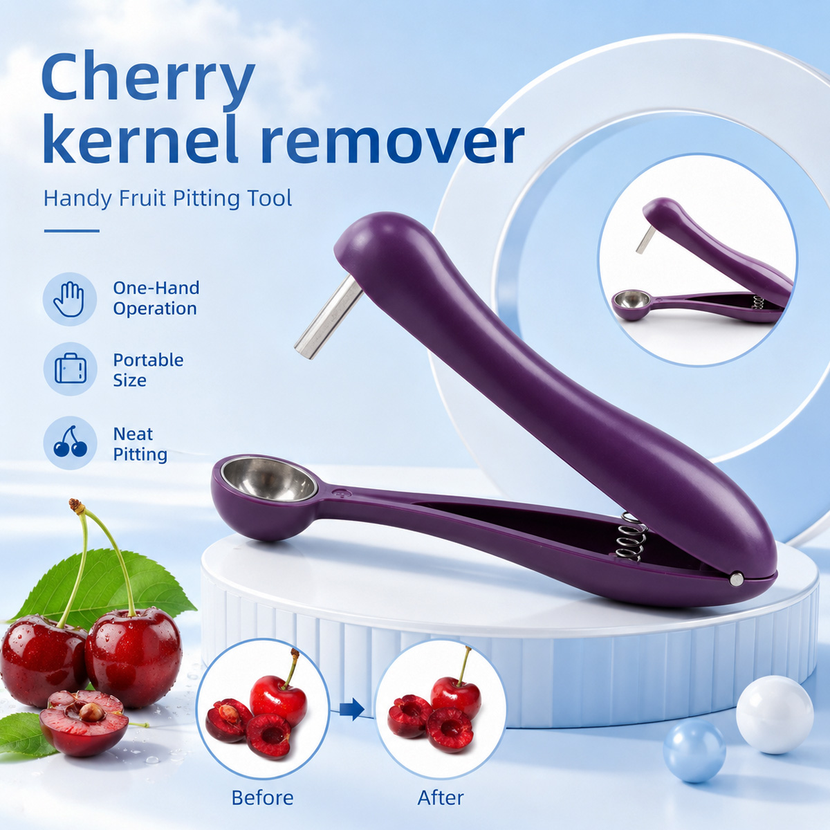 Alat Pengupas Biji Ceri Gengga - Kitchen Tools For Baking ulasan dan harga