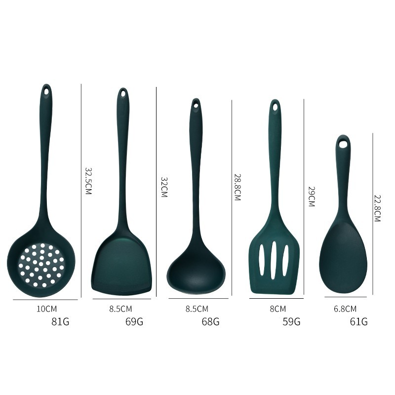5 Buah Set Peralatan Dapur Sil - Offset Spatula Set ulasan dan harga