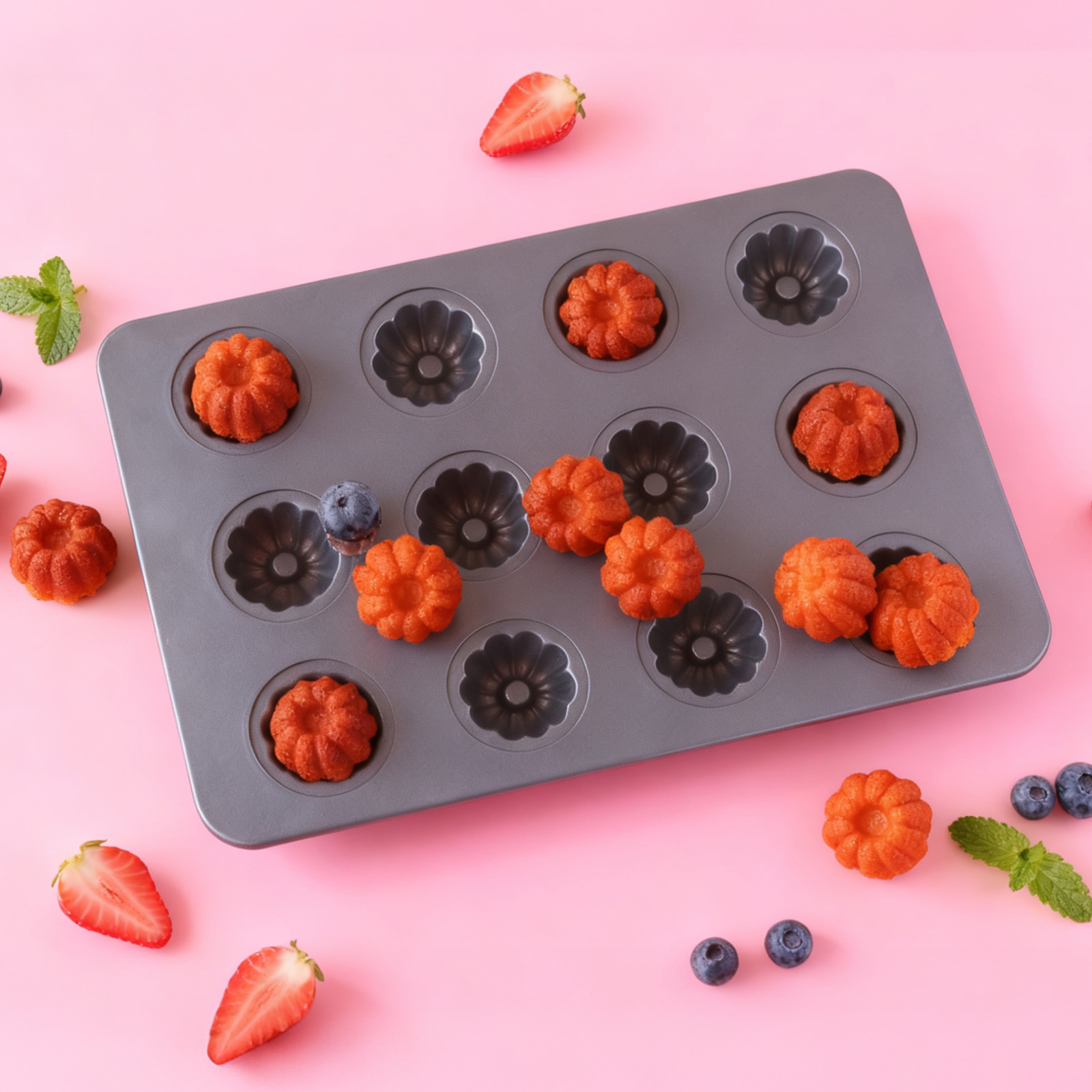 Cetakan Kue Mini Kouglof 12 Lu - Bread Baking Kitchen Utensils ulasan dan harga