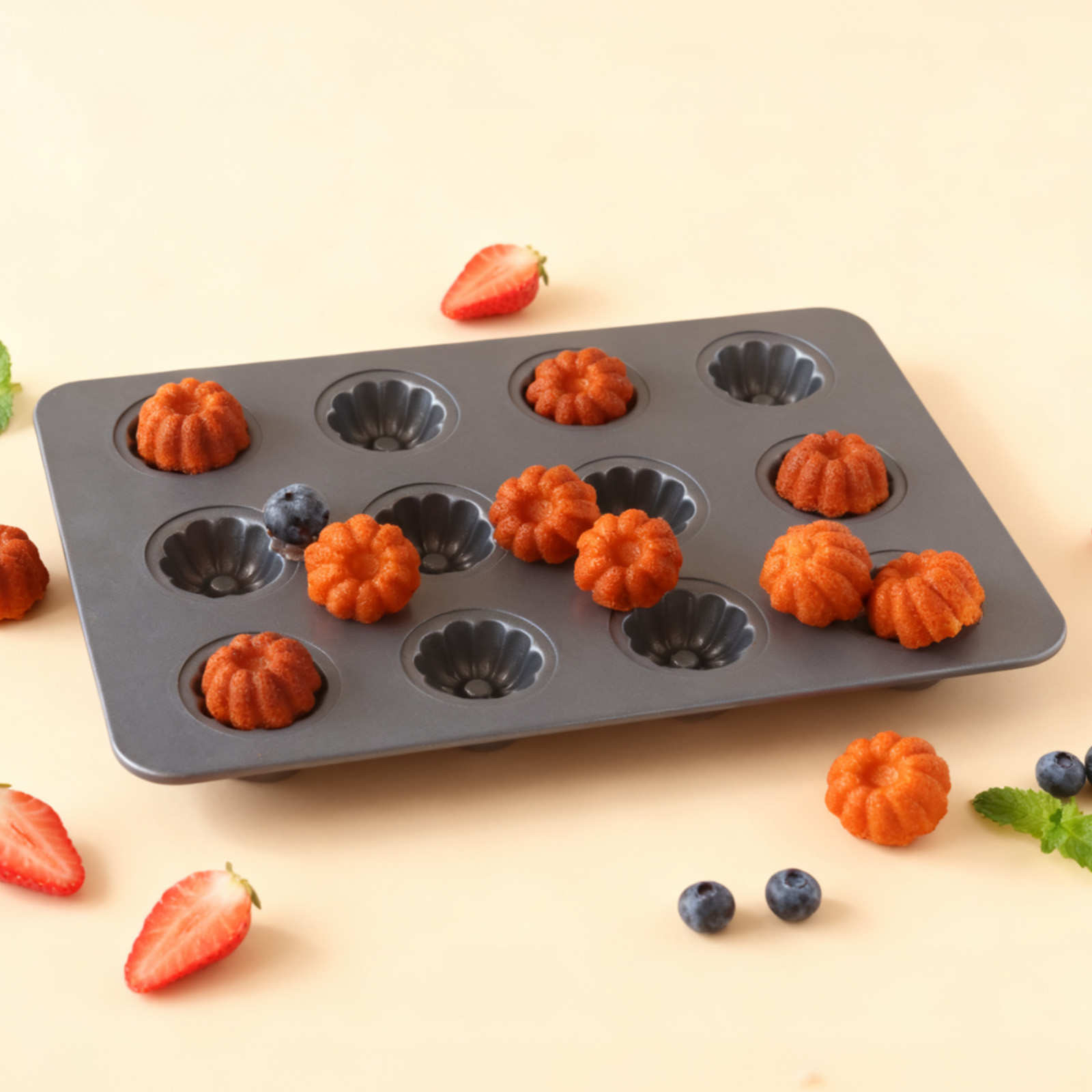Cetakan Kue Mini Kouglof 12 Lu - Bread Baking Kitchen Utensils ulasan dan harga