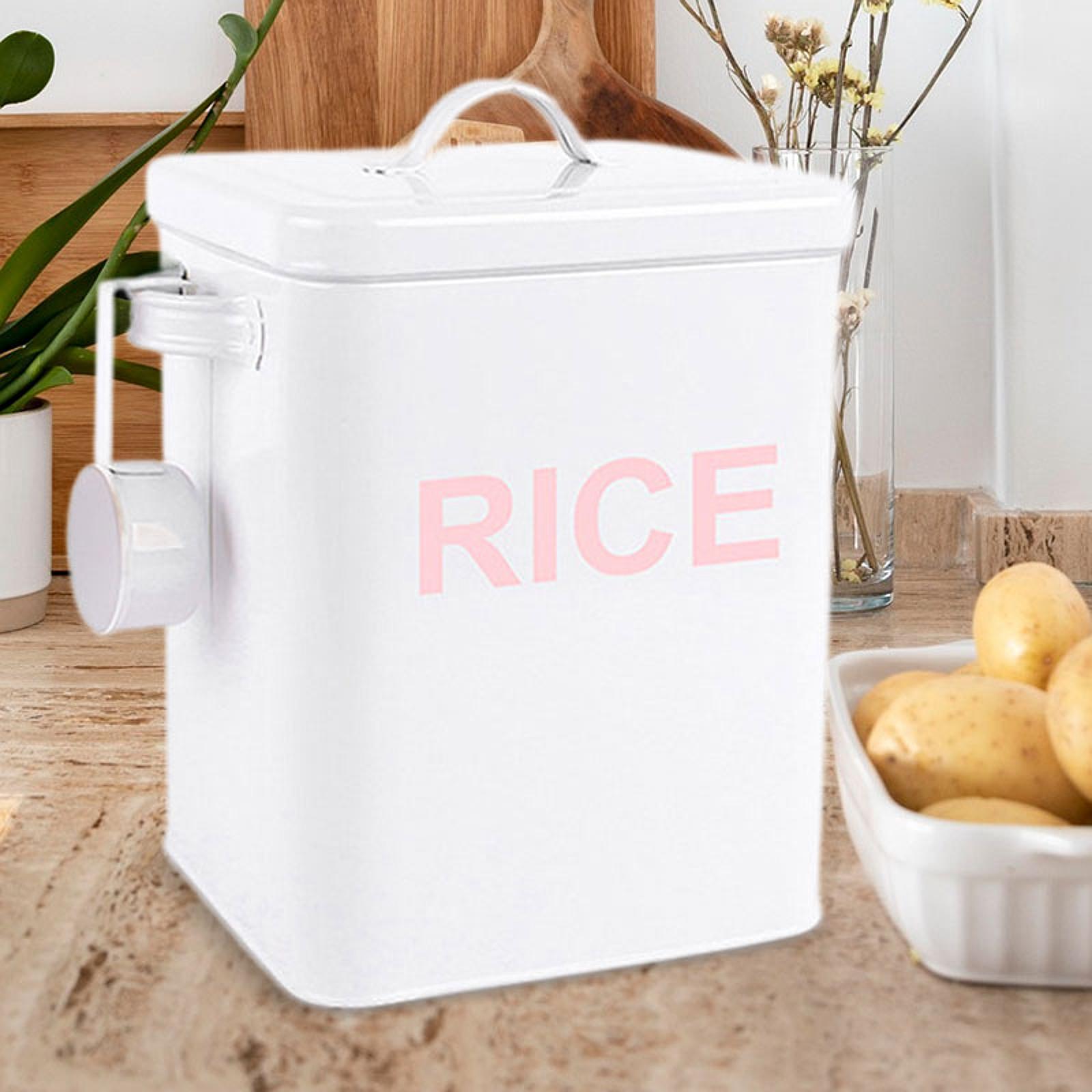 Kotak Penyimpanan Beras Logam  - Kitchen Baking Pantry ulasan dan harga