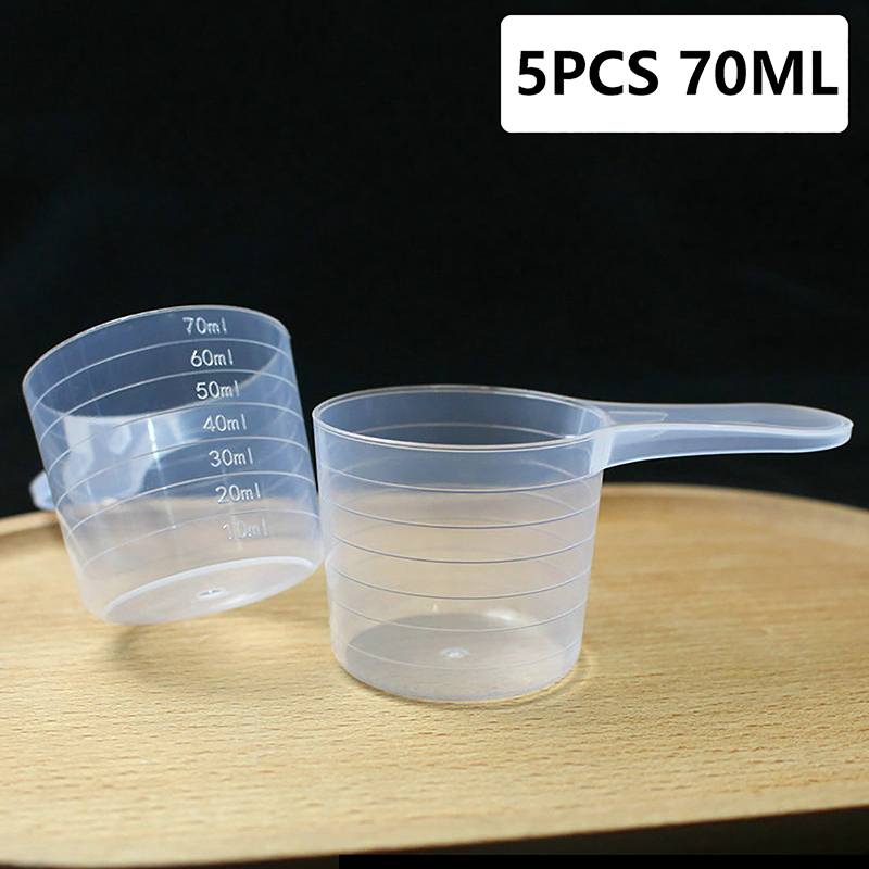 Gelas ukur plastik 70ML, 5 bua - Kitchen Baking Containers ulasan dan harga