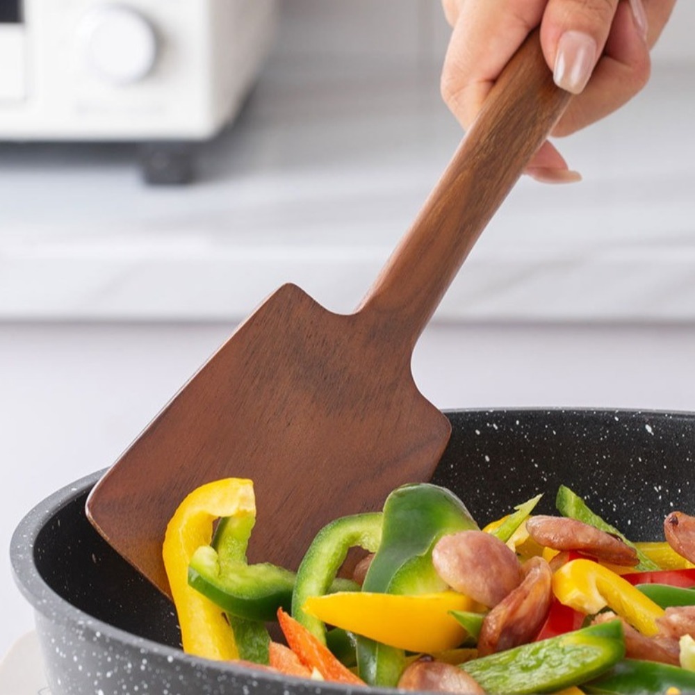 Spatula Masak Kayu Solid 34Cm  - Offset Spatula Set ulasan dan harga