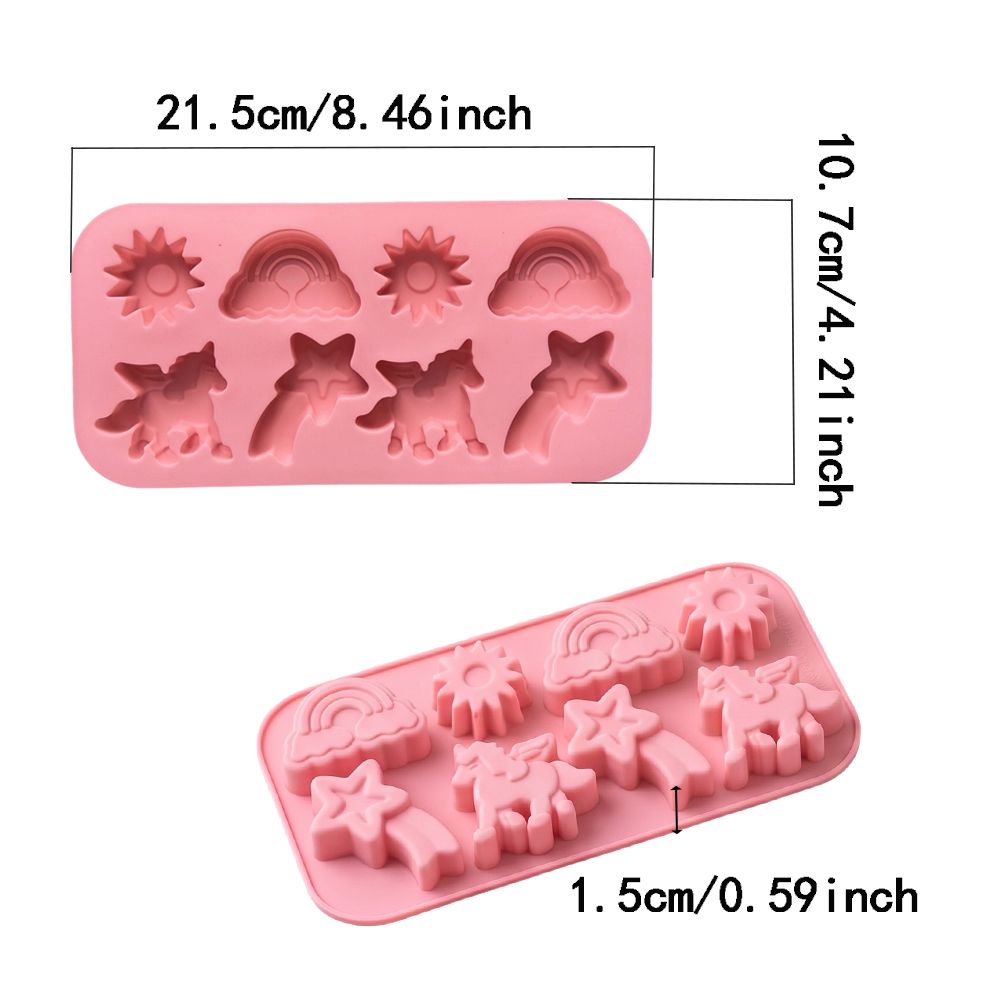 1PC Cetakan Permen Silikon 8 L - Kitchen Baking Molds ulasan dan harga
