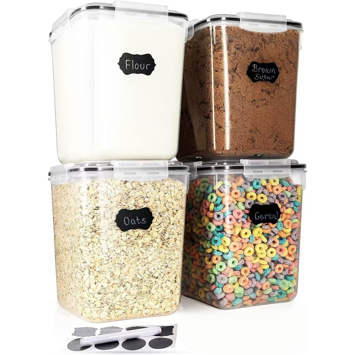 4 Buah Wadah Penyimpanan Makan - Kitchen Baking Containers ulasan dan harga