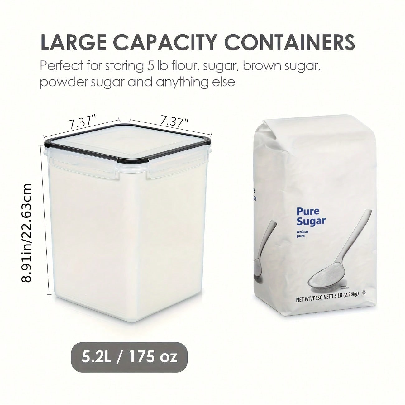 4 Buah Wadah Penyimpanan Makan - Kitchen Baking Containers ulasan dan harga
