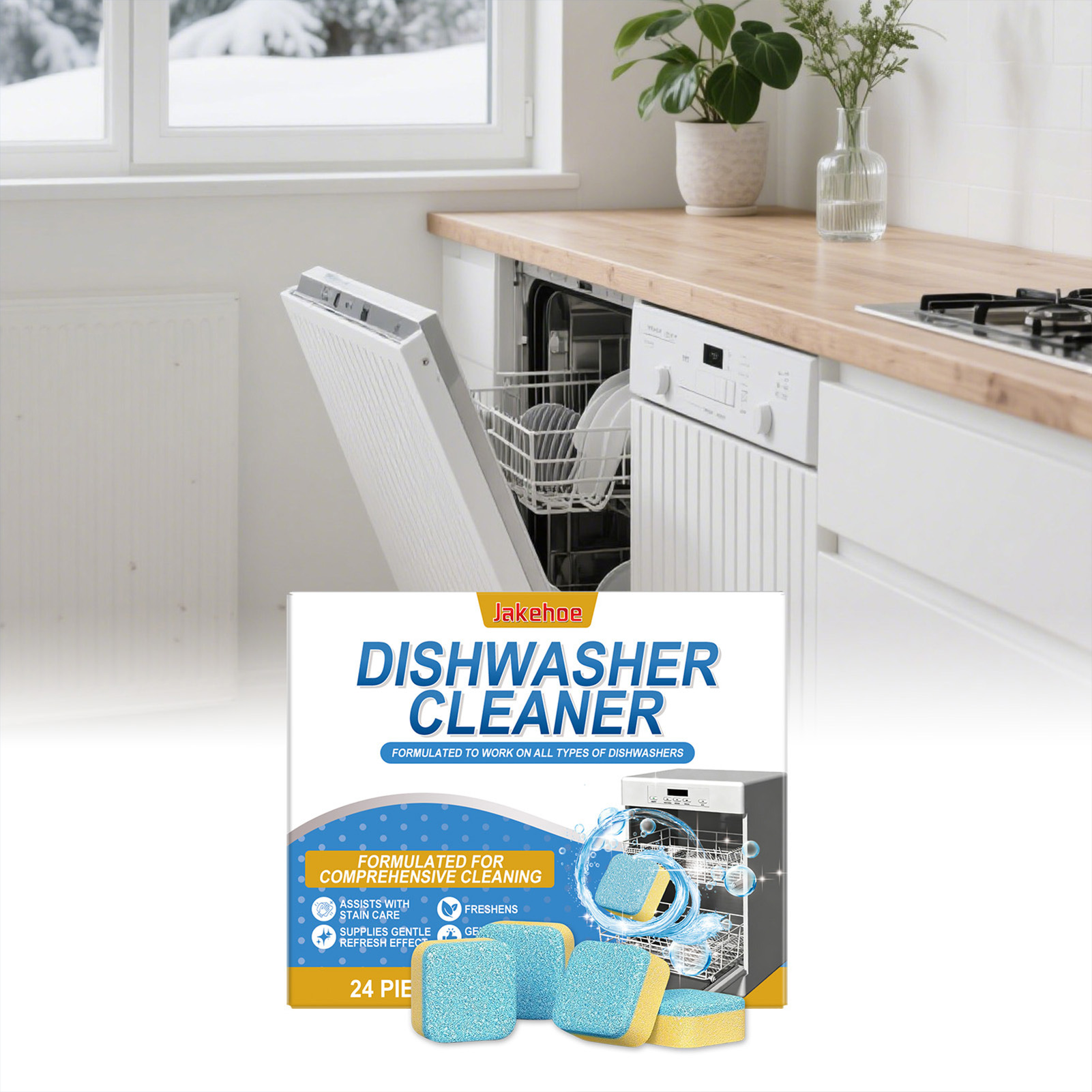 Tablet Pembersih Mesin Cuci Pi - Kitchen Cleaner With Baking Soda ulasan dan harga