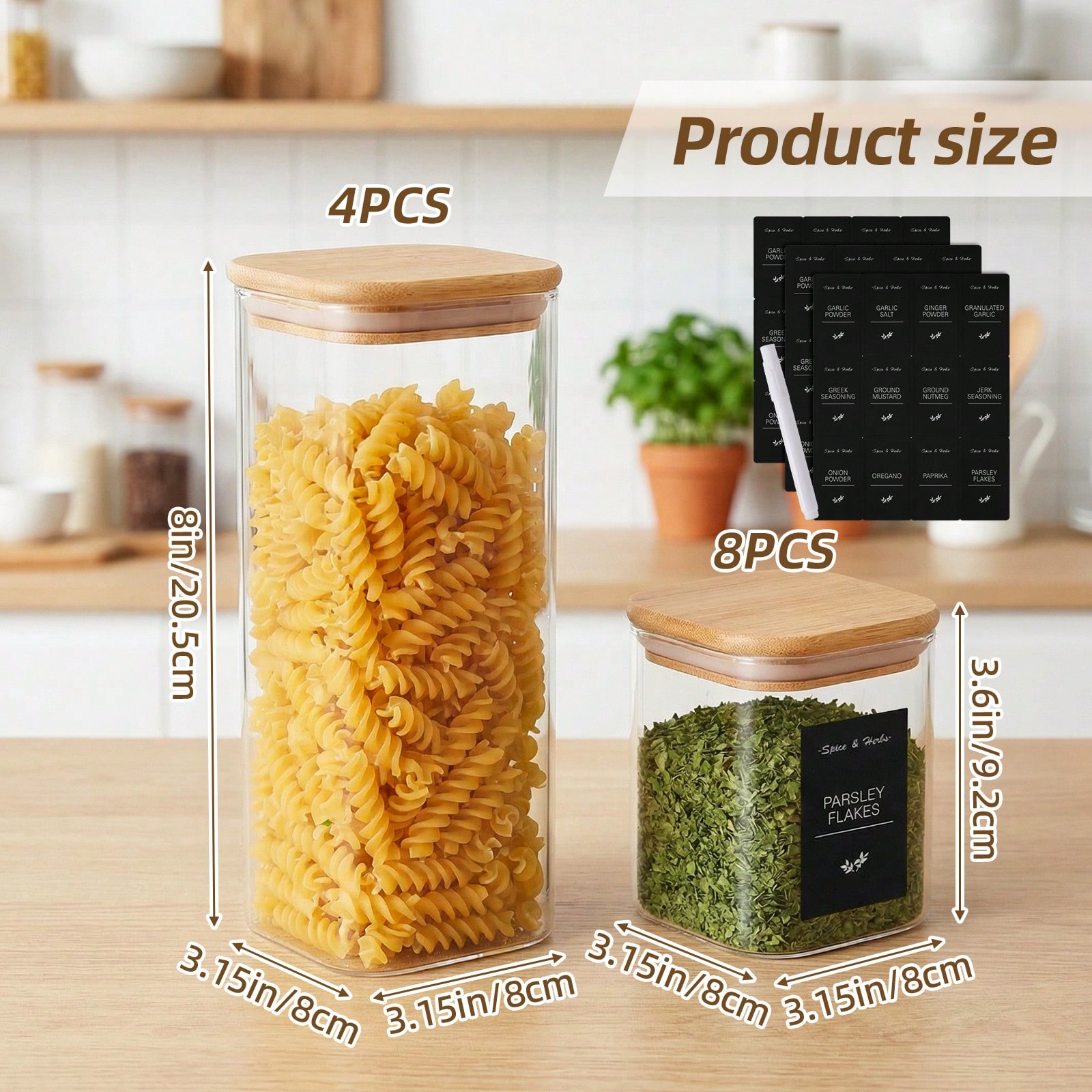 Tomnk 12pcs Wadah Penyimpanan  - Kitchen Baking Pantry ulasan dan harga