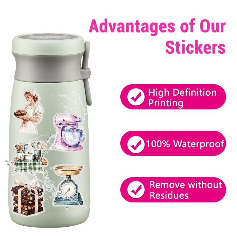50 Buah Stiker Memanggang Lucu - Kitchen Baking Ware ulasan dan harga